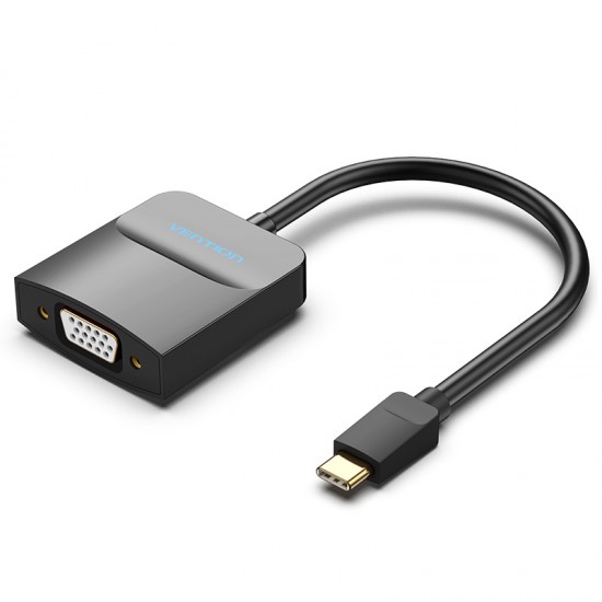VENTION Type-C to VGA Adapter 0.15M Black ABS Type (TDDBB) VENTION Type-C to VGA Adapter 0.15M Black ABS Type (TDDBB)