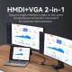 VENTION Type-C to HDMI/VGA Converter 0.15M Gray Aluminum Alloy Type (TDIHB) VENTION Type-C to HDMI/VGA Converter 0.15M Gray Aluminum Alloy Type (TDIHB)
