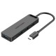 VENTION Type-C to 4-Port USB 3.0 Hub with Power Supply Black 0.15M ABS Type (TGKBB) VENTION Type-C to 4-Port USB 3.0 Hub with Power Supply Black 0.15M ABS Type (TGKBB)