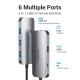 VENTION Type-C to HDMI/USB 3.0x3/RJ45/PD 100W Docking Station 0.15M Gray Aluminum Alloy Type (TOHHB) VENTION Type-C to HDMI/USB 3.0x3/RJ45/PD 100W Docking Station 0.15M Gray Aluminum Alloy Type (TOHHB)