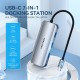 VENTION Type-C to HDMI/USB 3.0*3/SD/TF/PD 100W Docking Station 0.15M Gray Aluminum Alloy Type (TOJHB)