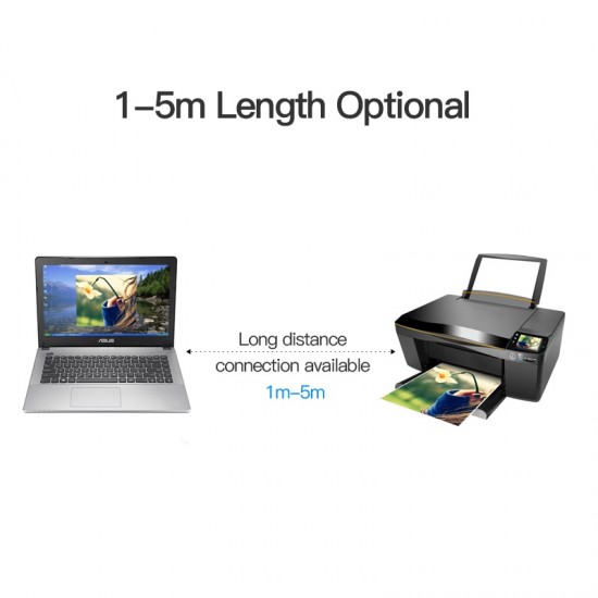 VENTION USB 2.0 A Male to B Male Print Cable 2M Black (VAS-A16-B200) VENTION USB 2.0 A Male to B Male Print Cable 2M Black (VAS-A16-B200)