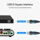 VENTION USB 2.0 A Male to B Male Print Cable 2M Black (VAS-A16-B200) VENTION USB 2.0 A Male to B Male Print Cable 2M Black (VAS-A16-B200)