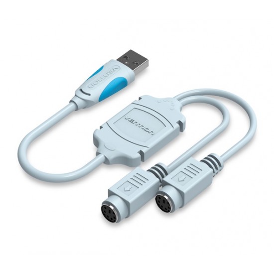 VENTION USB2.0 to Dual PS/2 Adapter Cable 0.3M Blue (VAS-C03-S) VENTION USB2.0 to Dual PS/2 Adapter Cable 0.3M Blue (VAS-C03-S)