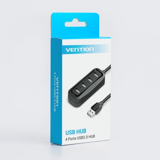 VENTION 4-Ports USB 2.0 Hub 0.15M Black (VAS-J43-B015) VENTION 4-Ports USB 2.0 Hub 0.15M Black (VAS-J43-B015)