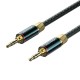 VENTION Cotton Braided 3.5mm TRS Male to Male Audio Cable 1M Green Copper Type (BAYGF)