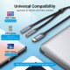 VENTION Type-C Male to 2*3.5mm Earphone Jack Adapter 0.3M Gray Aluminum Alloy Type (BGNHY)