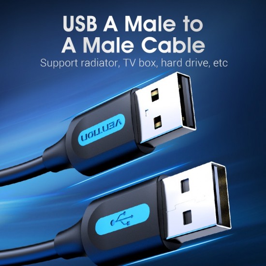 VENTION USB 2.0 A Male to A Male Cable 0.25M Black PVC Type (COJBC)