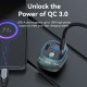 VENTION 3-Port USB (C+A+A) Car Charger with FM Transmitter (30W/18W/5W) Black ABS Type (FFLB0)