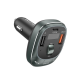 VENTION 3-Port USB (C+A+A) Car Charger with FM Transmitter (30W/18W/5W) Black ABS Type (FFLB0)