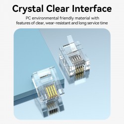 VENTION 6P4C RJ11 Telephone Modular Plug 100-Pack (IDKR0-100)