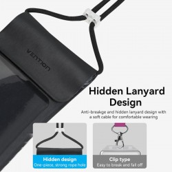 VENTION Waterproof Phone Pouch up to 6.5'' Black (KQDB0)