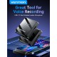 VENTION USB-C 2-Pack Wireless Clip-On Lavalier Microphone Black (NCBB0)