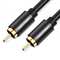 VENTION RCA Coaxial Audio/Video Cable 1.5M Black Aluminum Alloy Type (VAB-R09-B150)