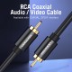 VENTION RCA Coaxial Audio/Video Cable 2M Black Aluminum Alloy Type (VAB-R09-B200)