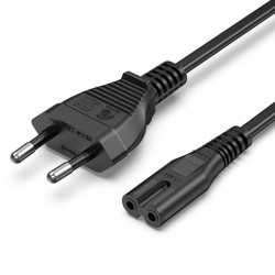 VENTION 2-Prong Power Cable C7 Connector 1.8M Black EU-Plug (ZCIBAC)