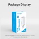 VENTION 3-port USB (C+C+A) GaN Charger (65W/30W/30W) EU-Plug White (FEDW0-EU)
