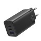 VENTION 3-Port USB (C+C+A) GaN Charger (65W/30W/30W) EU-Plug Black (FEDB0-EU)