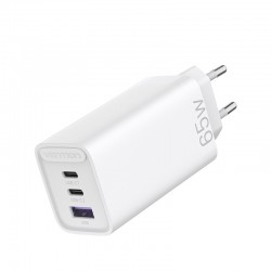 VENTION 3-port USB (C+C+A) GaN Charger (65W/30W/30W) EU-Plug White (FEDW0-EU)