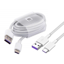 Καλώδιο Γνήσιο Huawei USB Type-C HL-1289 Super Charge 5A Λευκό