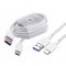 Καλώδιο Γνήσιο Huawei USB Type-C HL-1289 Super Charge 5A Λευκό